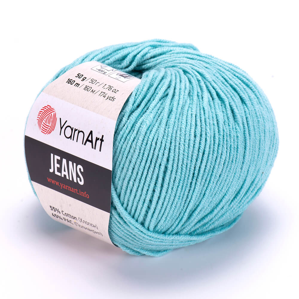 YarnArt Jeans 81 Aqua – bomulls- och akrylgarn