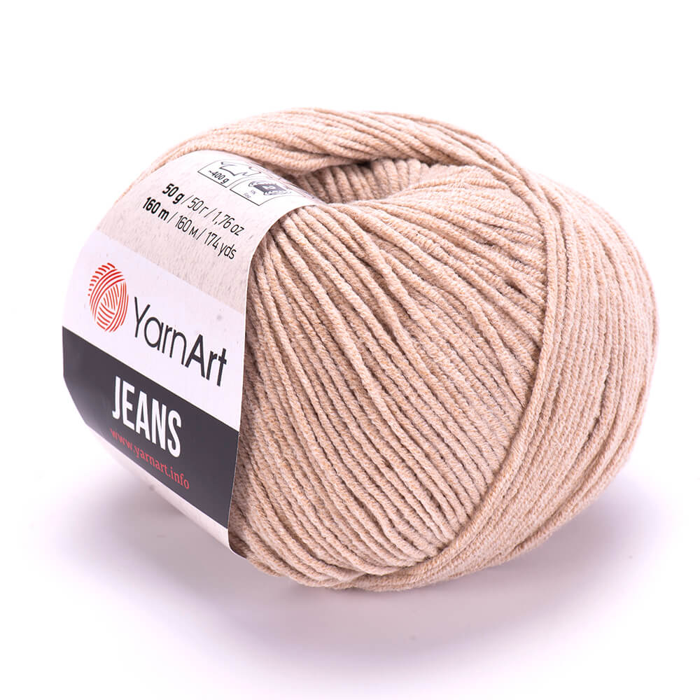 YarnArt Jeans 87 Beige – bomulls- och akrylgarn