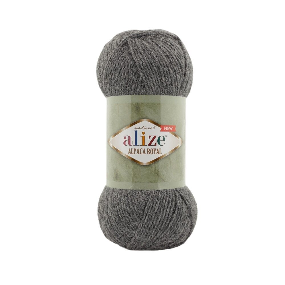 Alize Alpaca Royal NEW Alpaca New Dark Grey Melange (196)