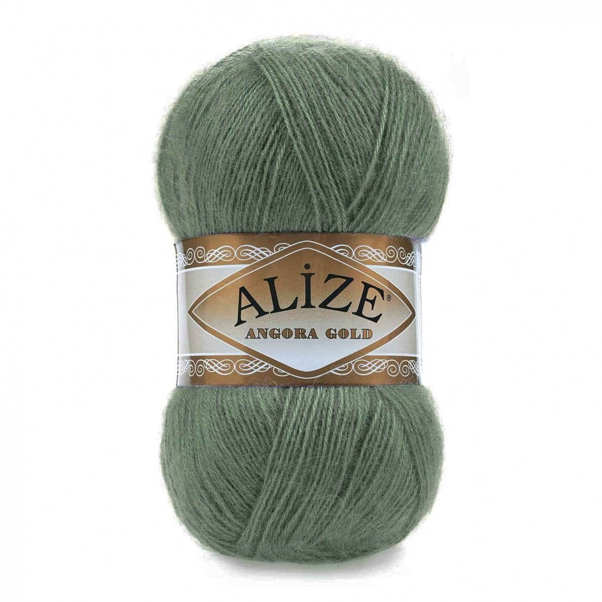 Alize Angora Gold 180 Grågrön – akryl- och ullgarn