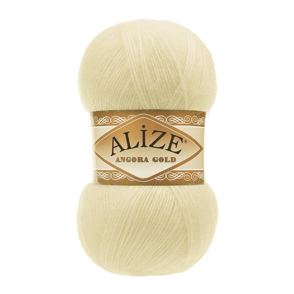 Alize Angora Gold 01 Gräddvit – akryl- och ullgarn
