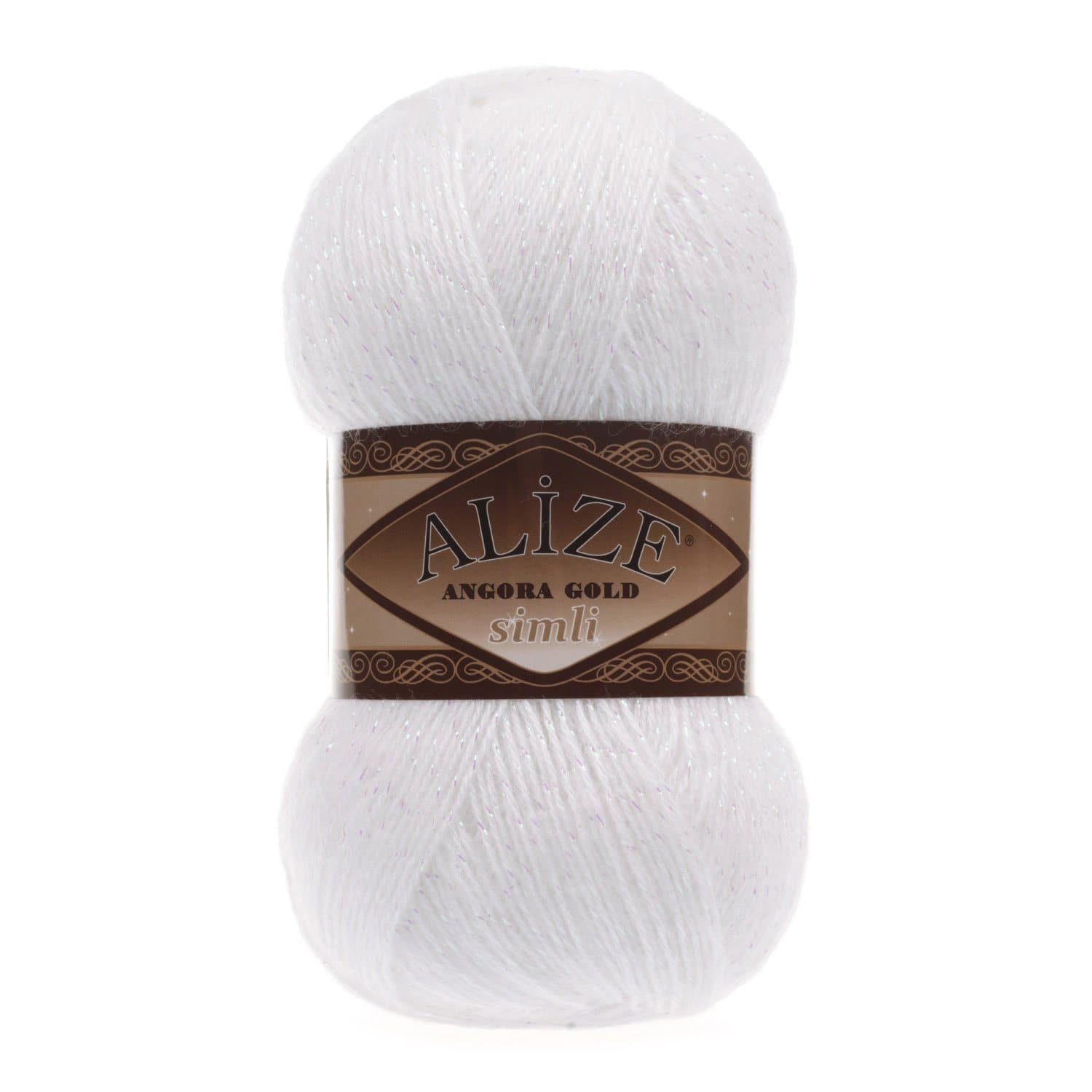 Alize Angora Gold Simli Angora Gold Simli White (55)