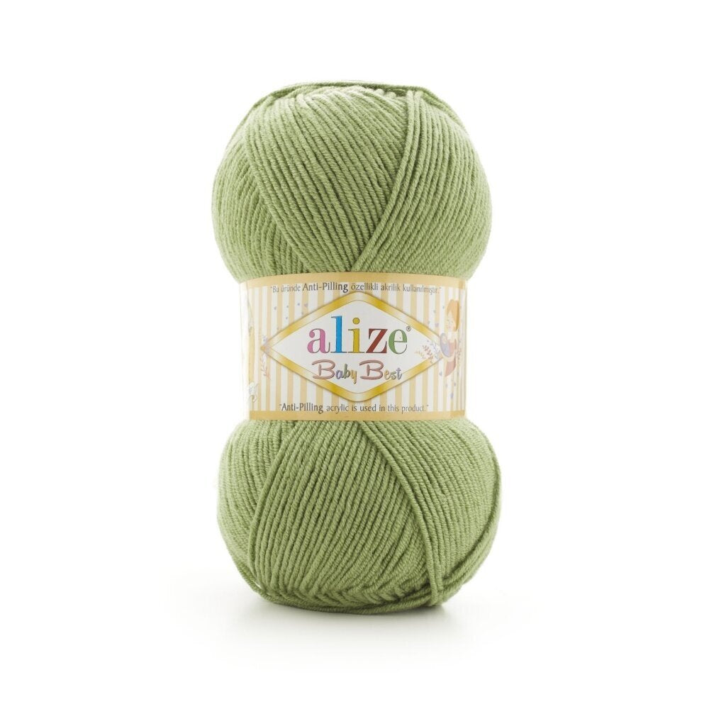 Alize Baby Best 485 Зелёный – детская пряжа с бамбуком