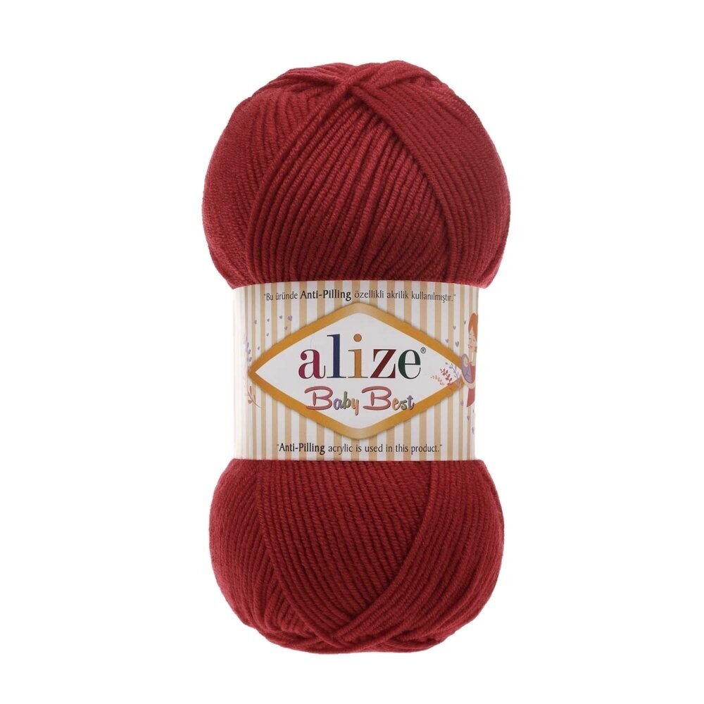 Alize Baby Best 106 Вишнёвый – детская пряжа с бамбуком