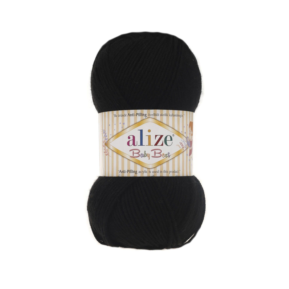 Alize Baby Best 60 Чёрный – детская пряжа с бамбуком