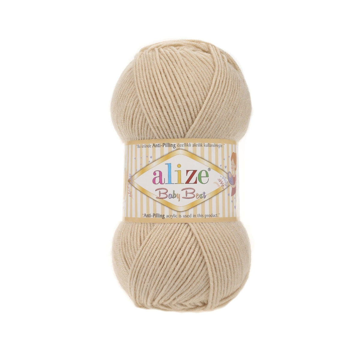Alize Baby Best 310 Песочный – детская пряжа с бамбуком