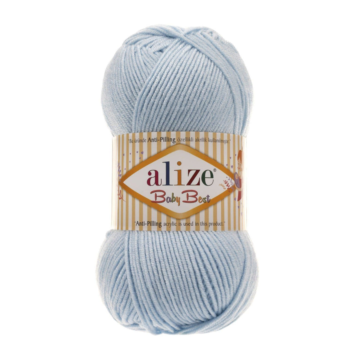 Alize Baby Best 183 Голубой – детская пряжа с бамбуком