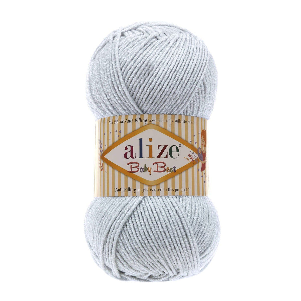 Alize Baby Best 224 Светло-серый – детская пряжа с бамбуком