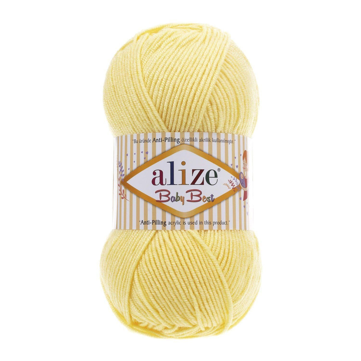 Alize Baby Best 250 Сливочный – детская пряжа с бамбуком