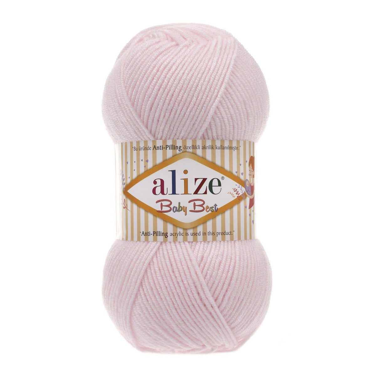 Alize Baby Best 184 Пудрово-розовый – детская пряжа с бамбуком