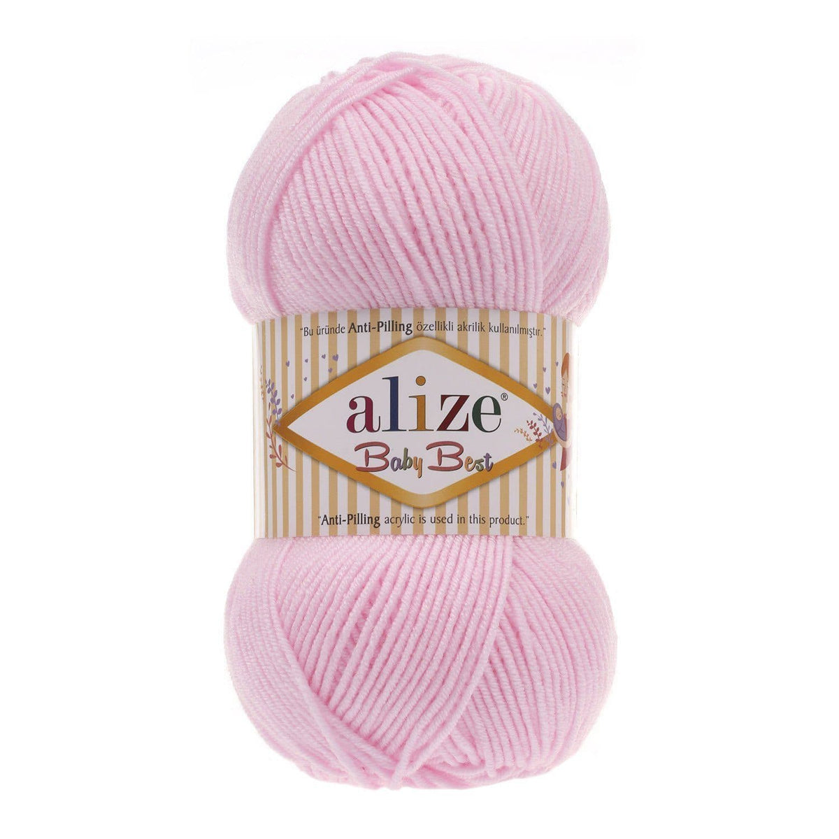 Alize Baby Best 185 Бледно-розовый – детская пряжа с бамбуком