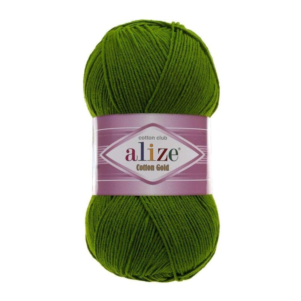 Alize Cotton Gold 35 Mörkoliv – bomulls- och akrylgarn