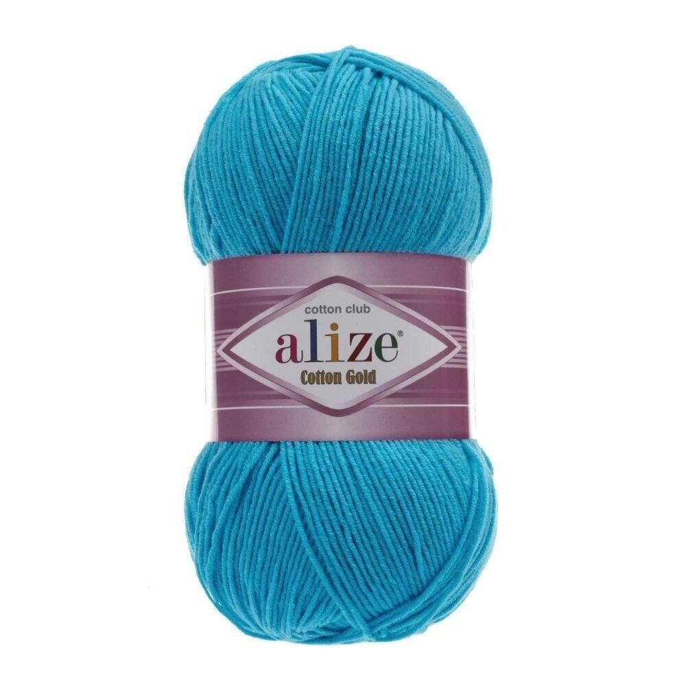 Alize Cotton Gold 16 Havsblå – bomulls- och akrylgarn