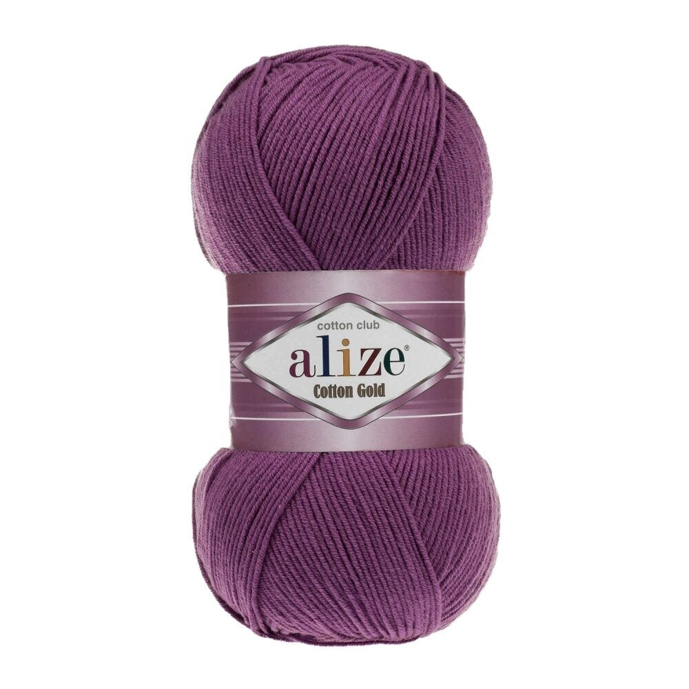 Alize Cotton Gold 122 Plommon – bomulls- och akrylgarn