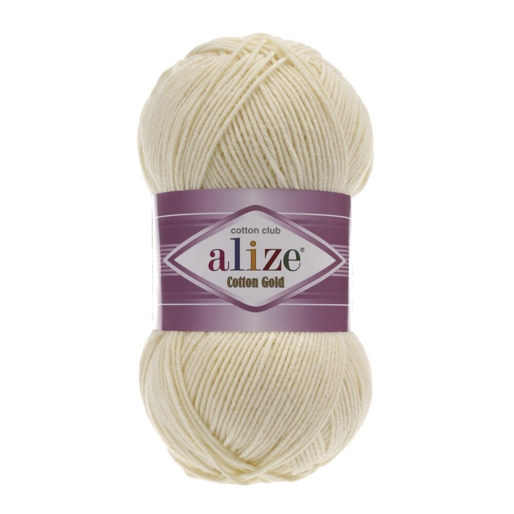 Alize Cotton Gold 01 Gräddvit – bomulls- och akrylgarn