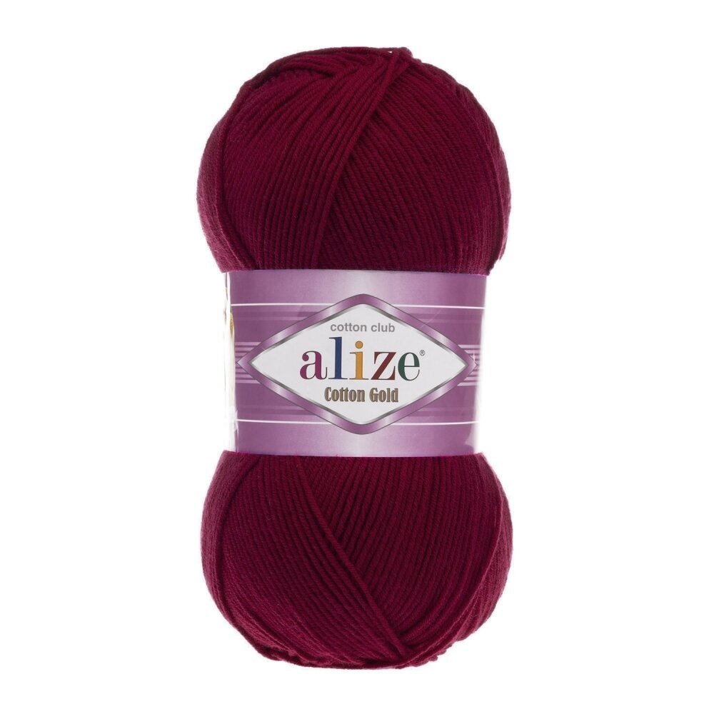 Alize Cotton Gold 57 Mörk burgunder – bomulls- och akrylgarn