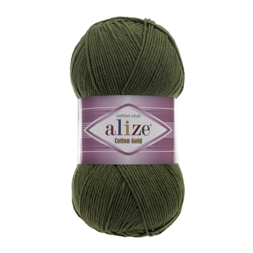 Alize Cotton Gold 29 Mörkoliv – bomulls- och akrylgarn