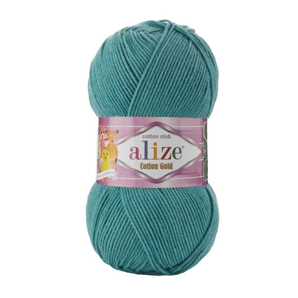 Alize Cotton Gold 156 Blågrön – bomulls- och akrylgarn