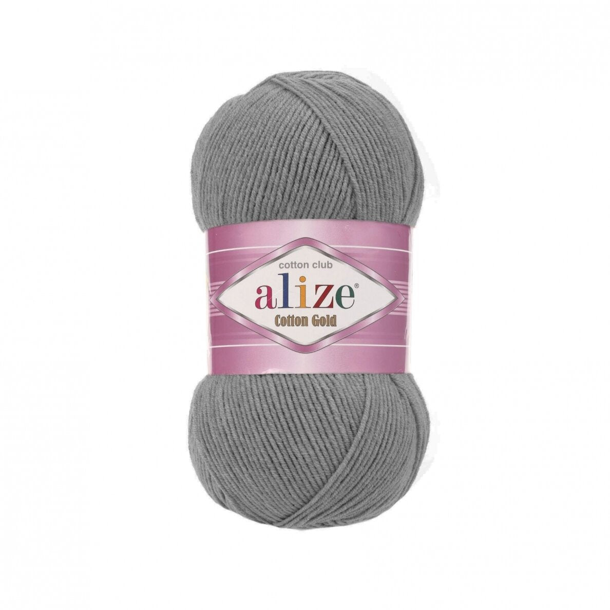 Alize Cotton Gold 828 Mörkgrå – bomulls- och akrylgarn