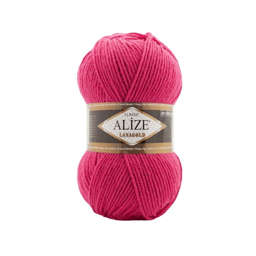 Alize Lanagold Classic 798 Raspberry – wool acrylic yarn