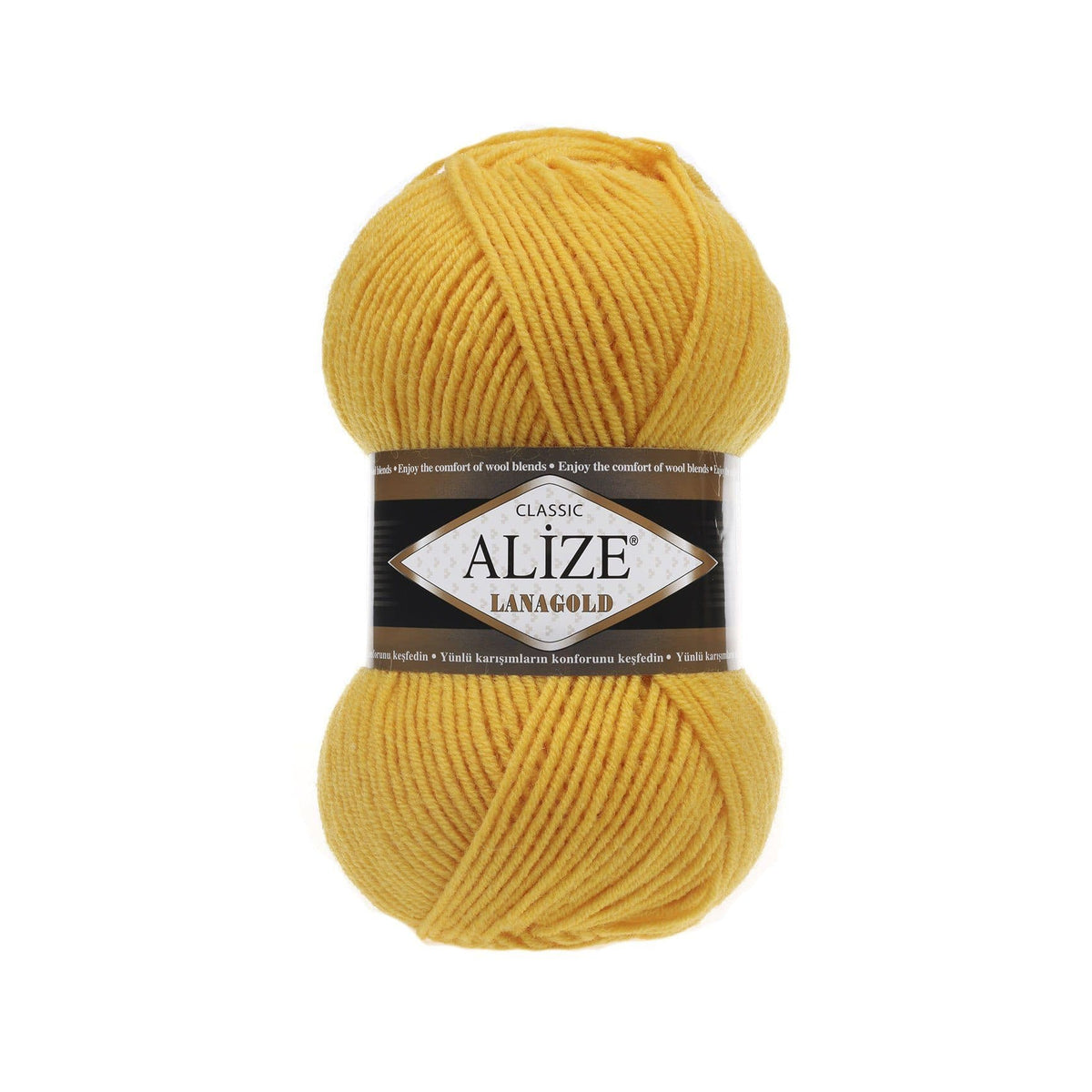 Alize Lanagold Classic 216 Marigold – wool acrylic yarn