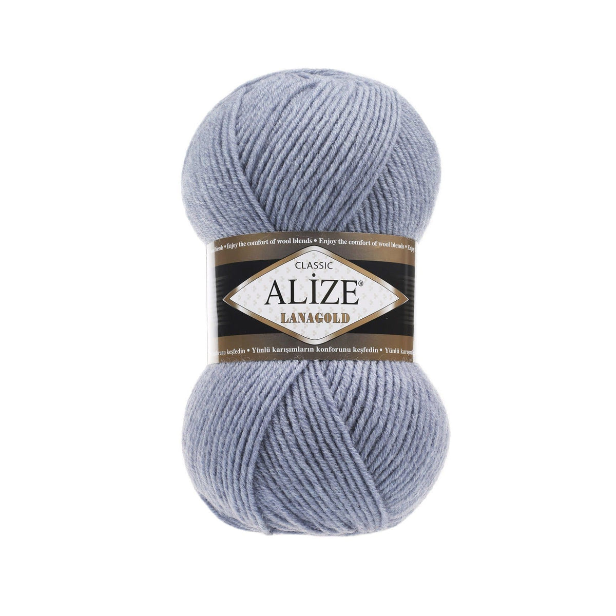 Alize Lanagold Classic 221 Light Denim Melange – wool acrylic yarn
