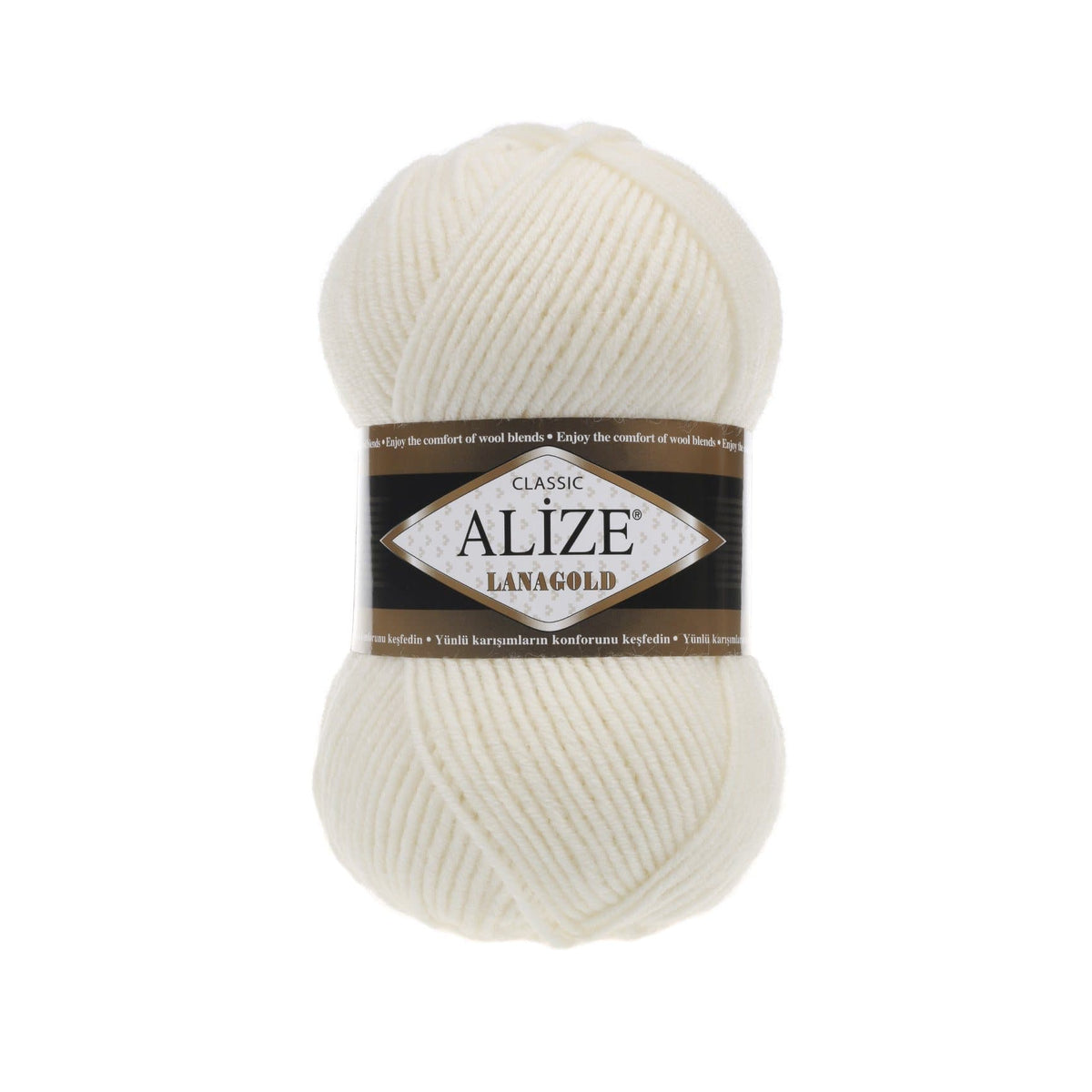 Alize Lanagold Classic 62 Ivory – wool acrylic yarn