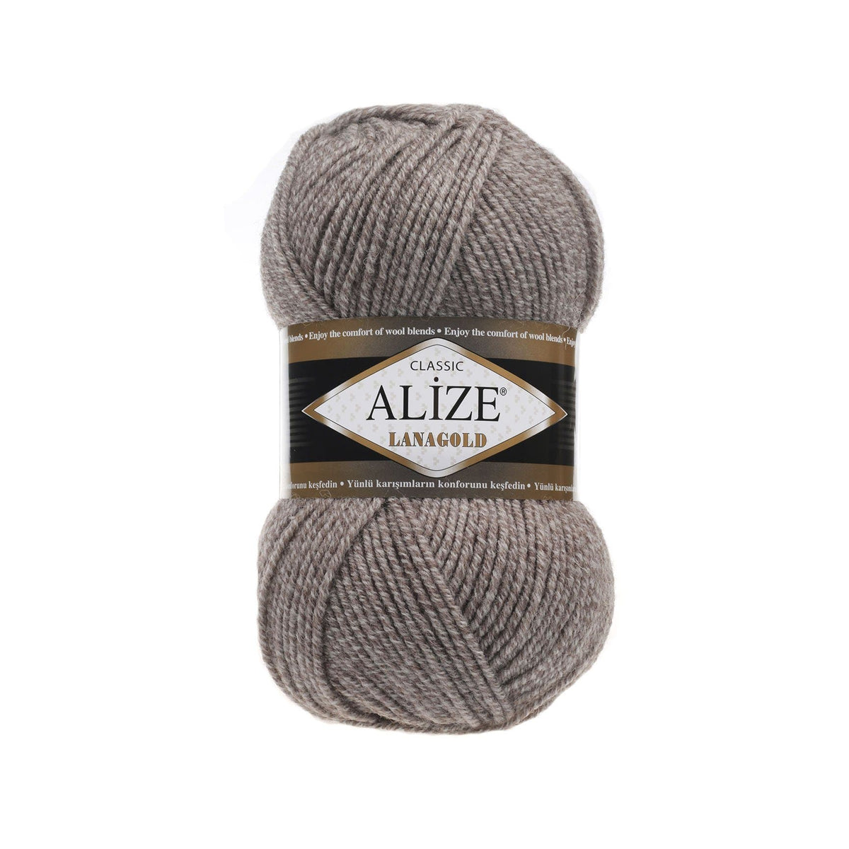 Alize Lanagold Classic 650 Taupe – wool acrylic yarn
