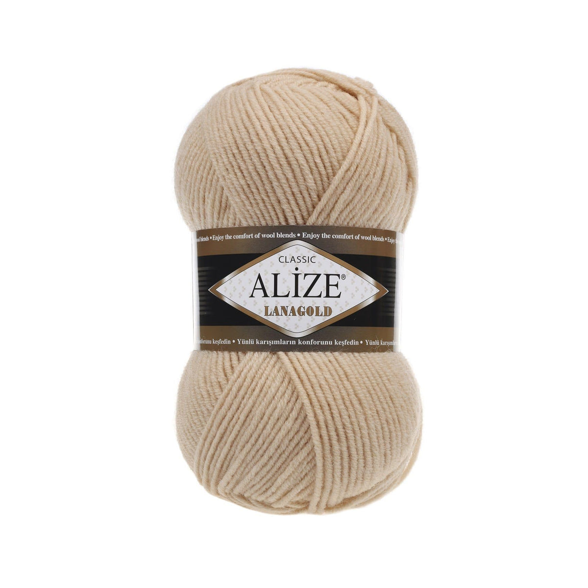 Alize Lanagold Classic 680 Latte – wool acrylic yarn