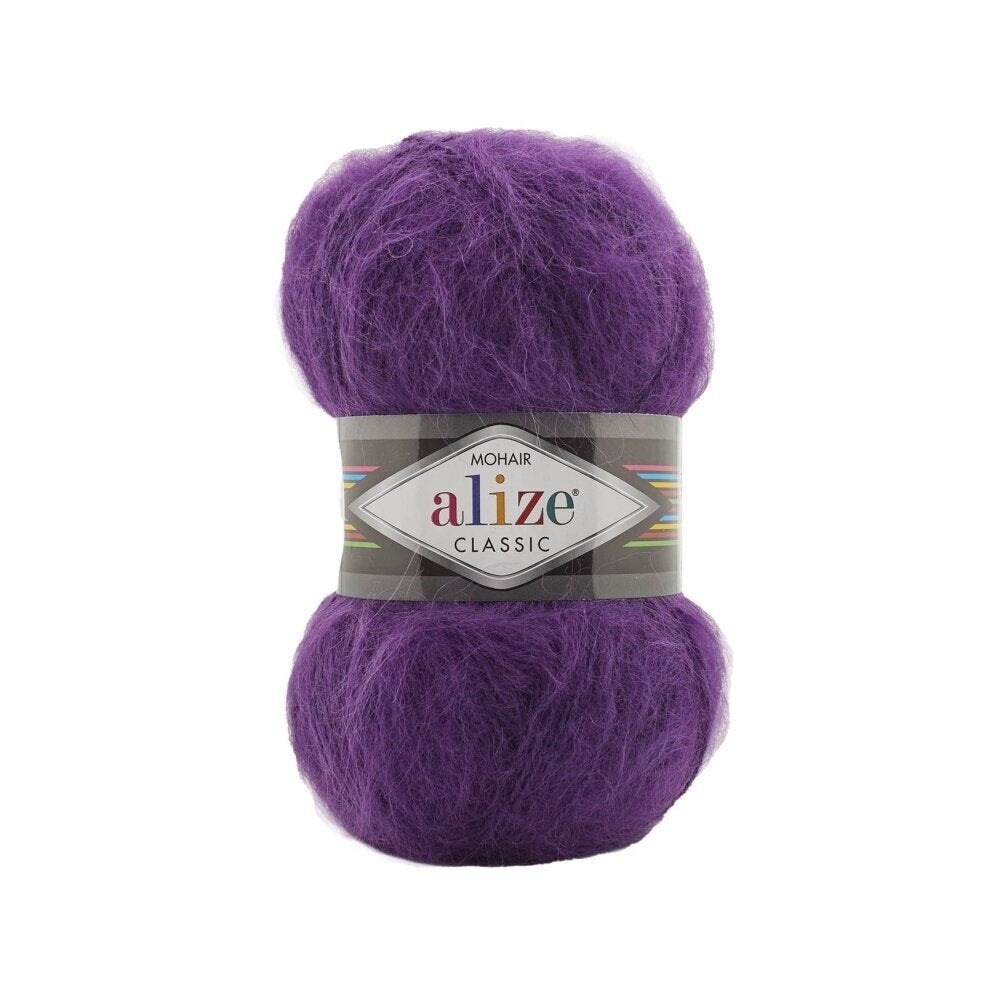 Alize Mohair Classic 863 Aubergine – fil acrylique avec mohair et laine