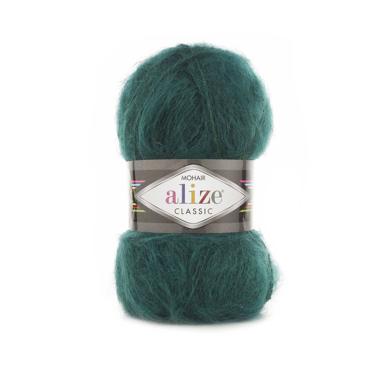 Alize Mohair Classic 30 Vert foncé – fil acrylique avec mohair et laine