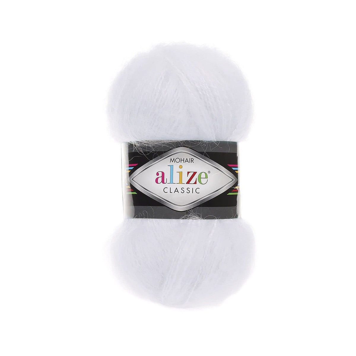 Alize Mohair Classic 55 Blanc – fil acrylique avec mohair et laine