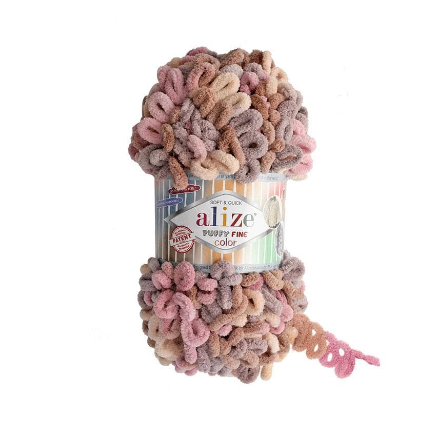 Alize Puffy Fine Color – margi smulkūs kilpiniai | VILRITA