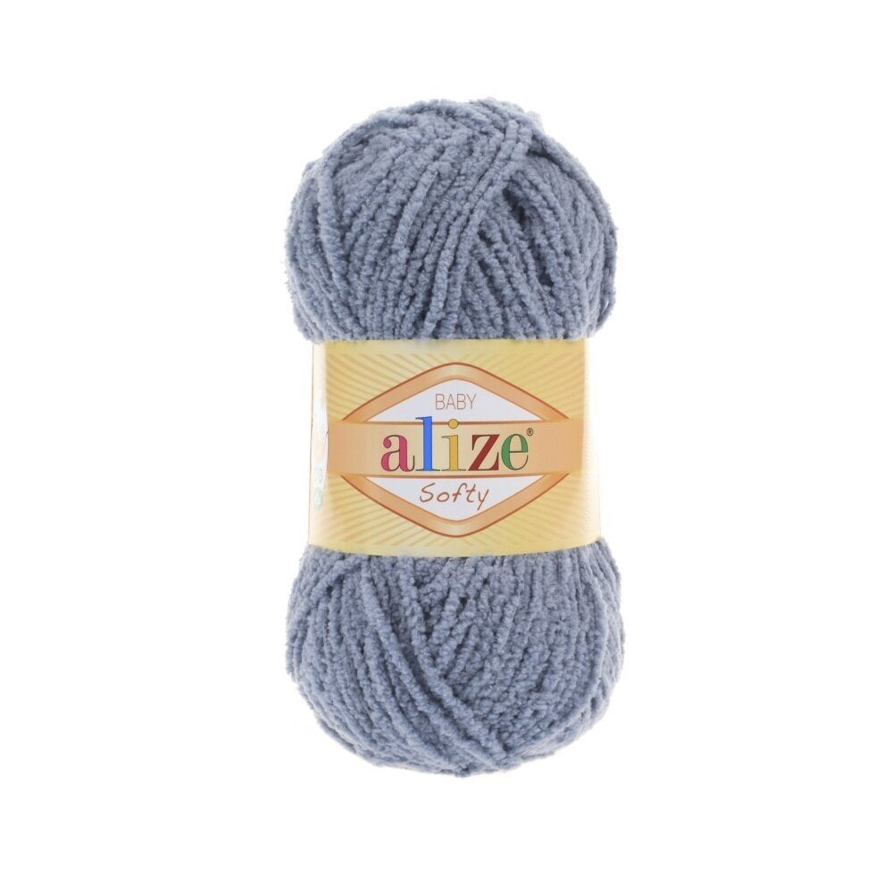 Alize Softy Baby 119 Grå – mjukt babygarn i plysch