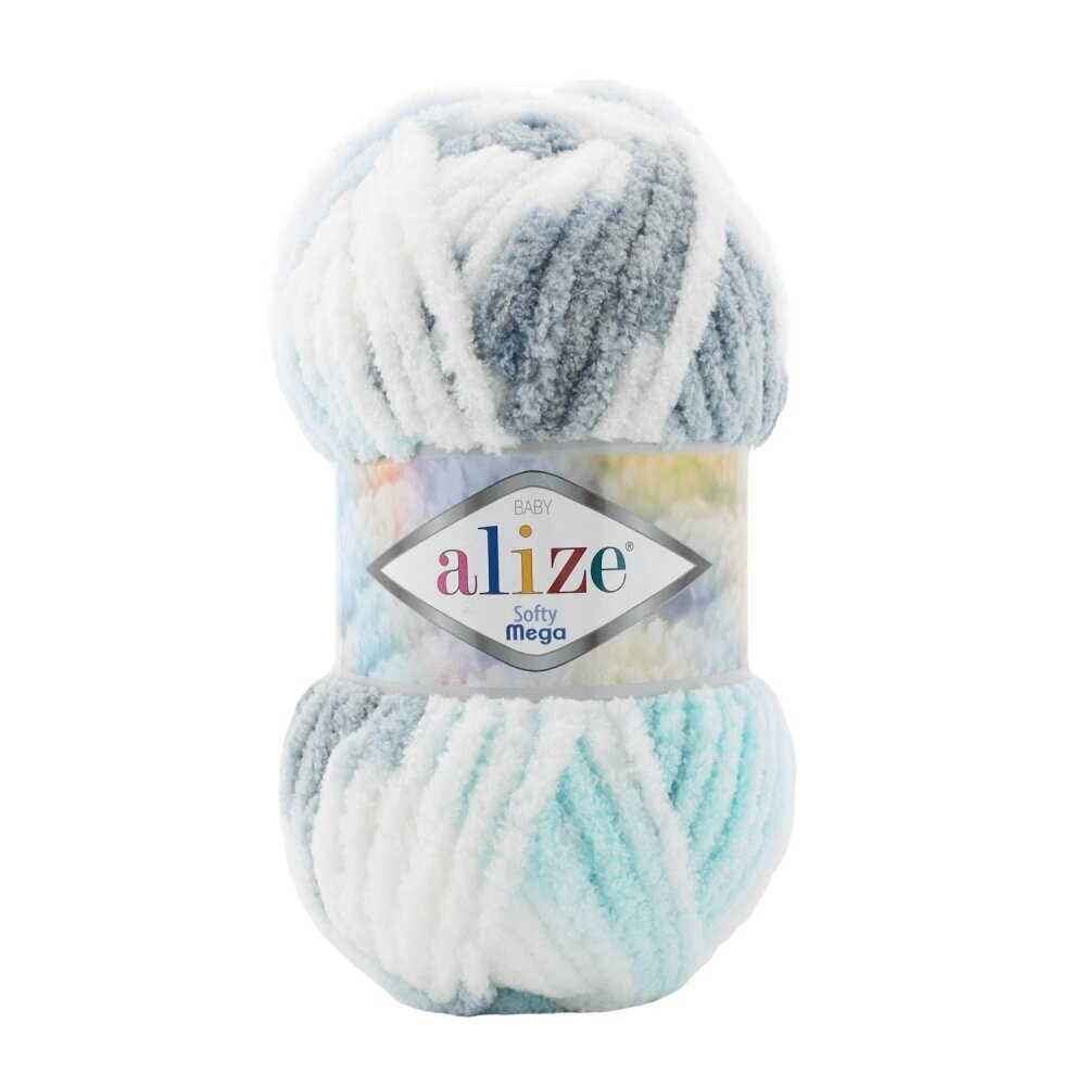 Alize Softy Mega 5939 Sinine ombre – jäme plüüslõng