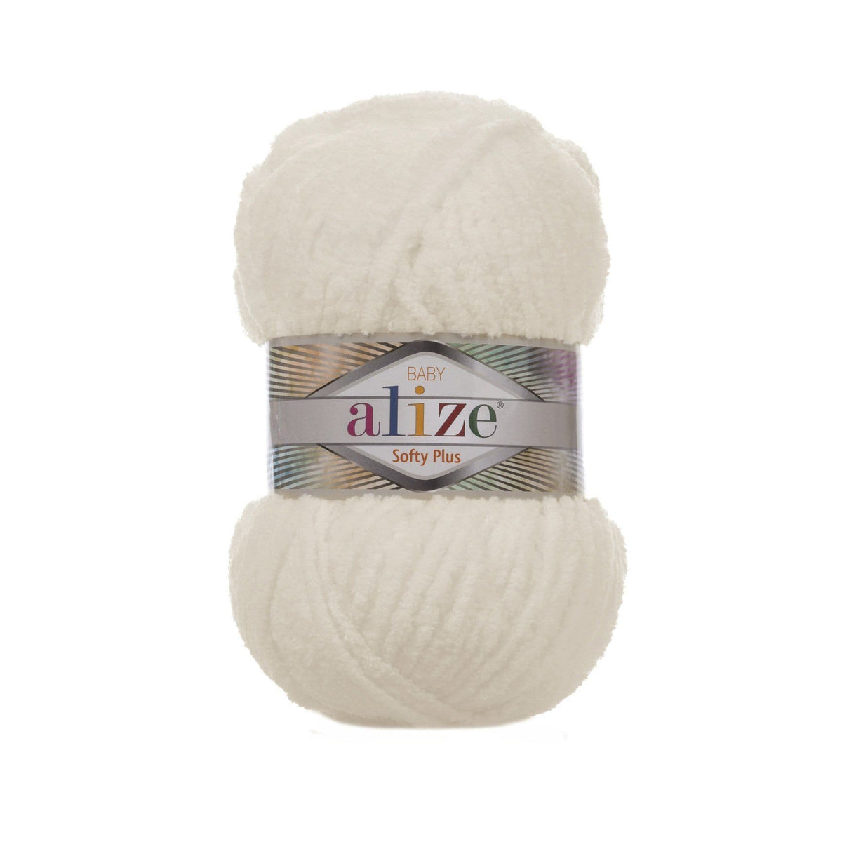 Alize Softy Plus 62 Слоновая кость – толстая плюшевая пряжа