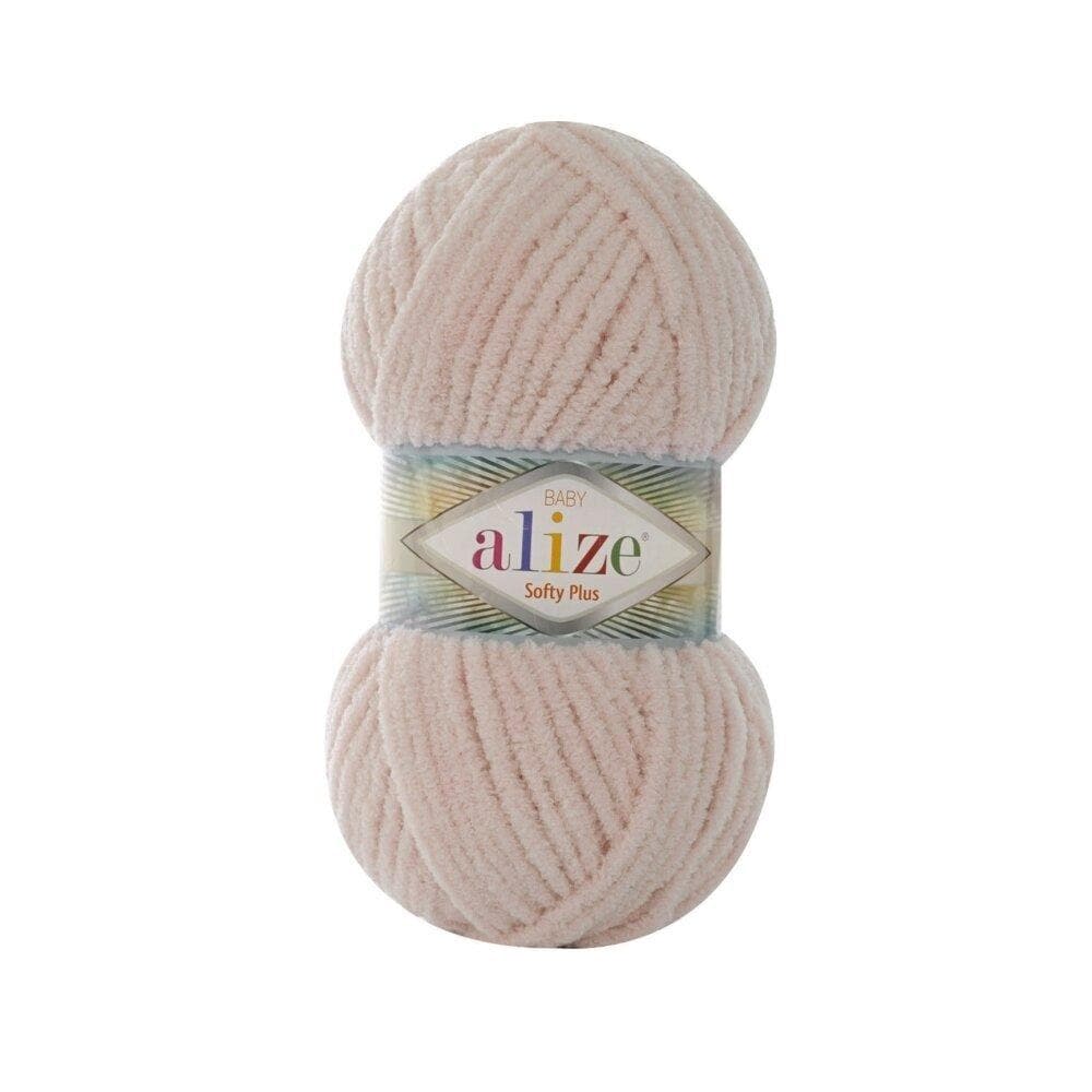 Alize Softy Plus 382 Пудровый – толстая плюшевая пряжа