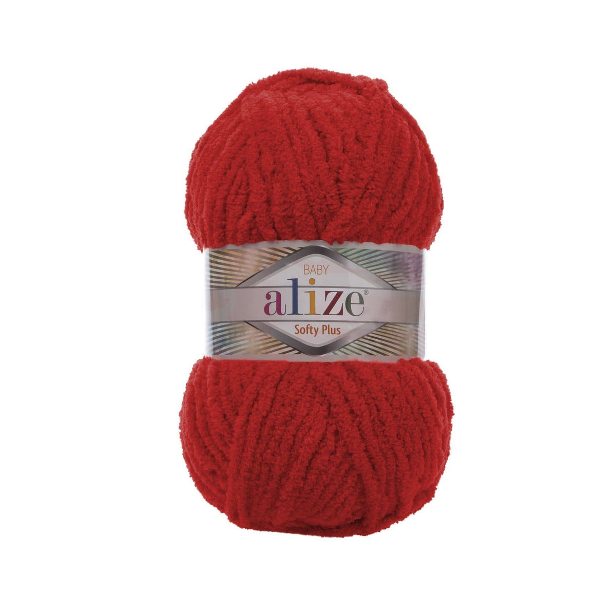 Alize Softy Plus 56 Красный – толстая плюшевая пряжа