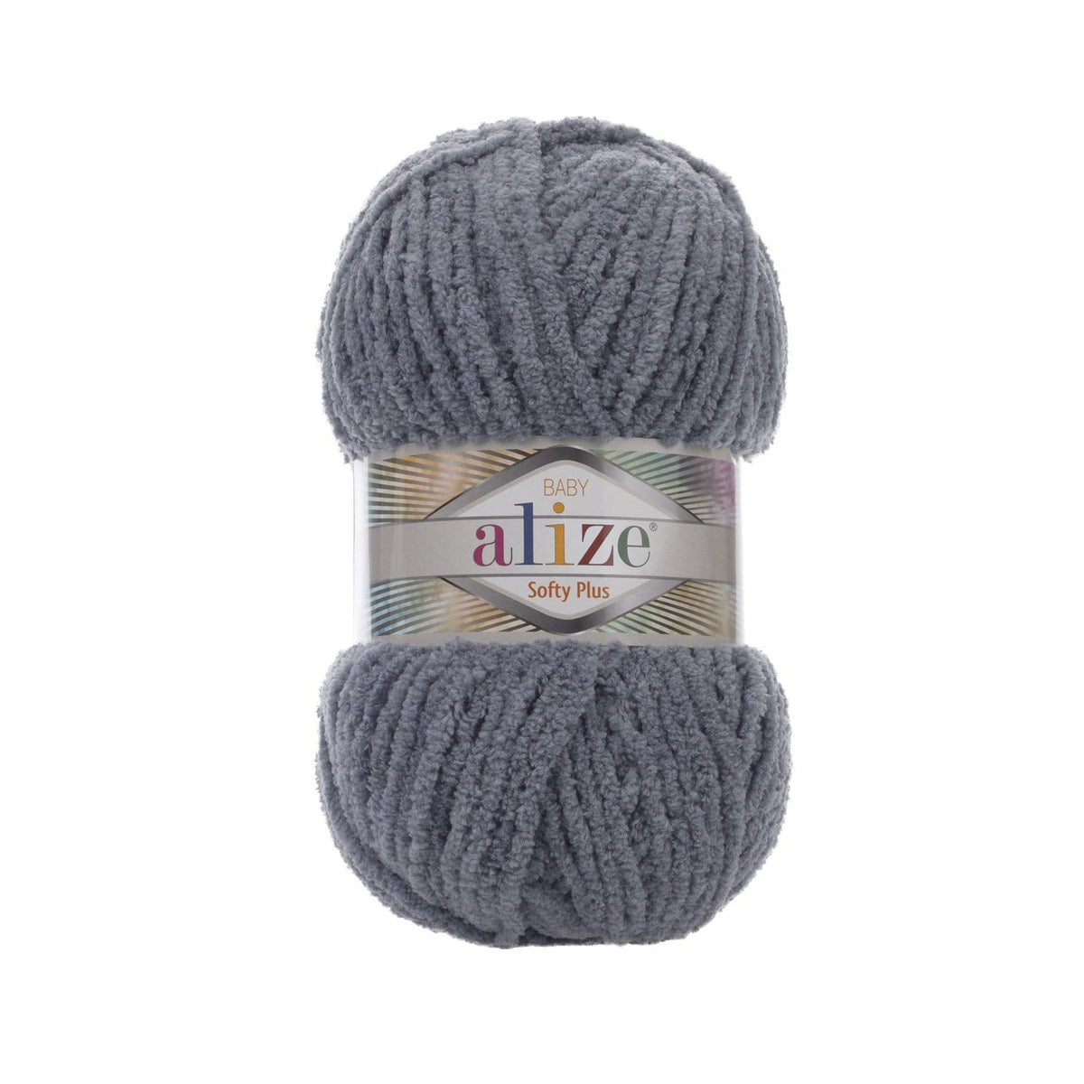 Alize Softy Plus 87 Угольно-серый – толстая плюшевая пряжа