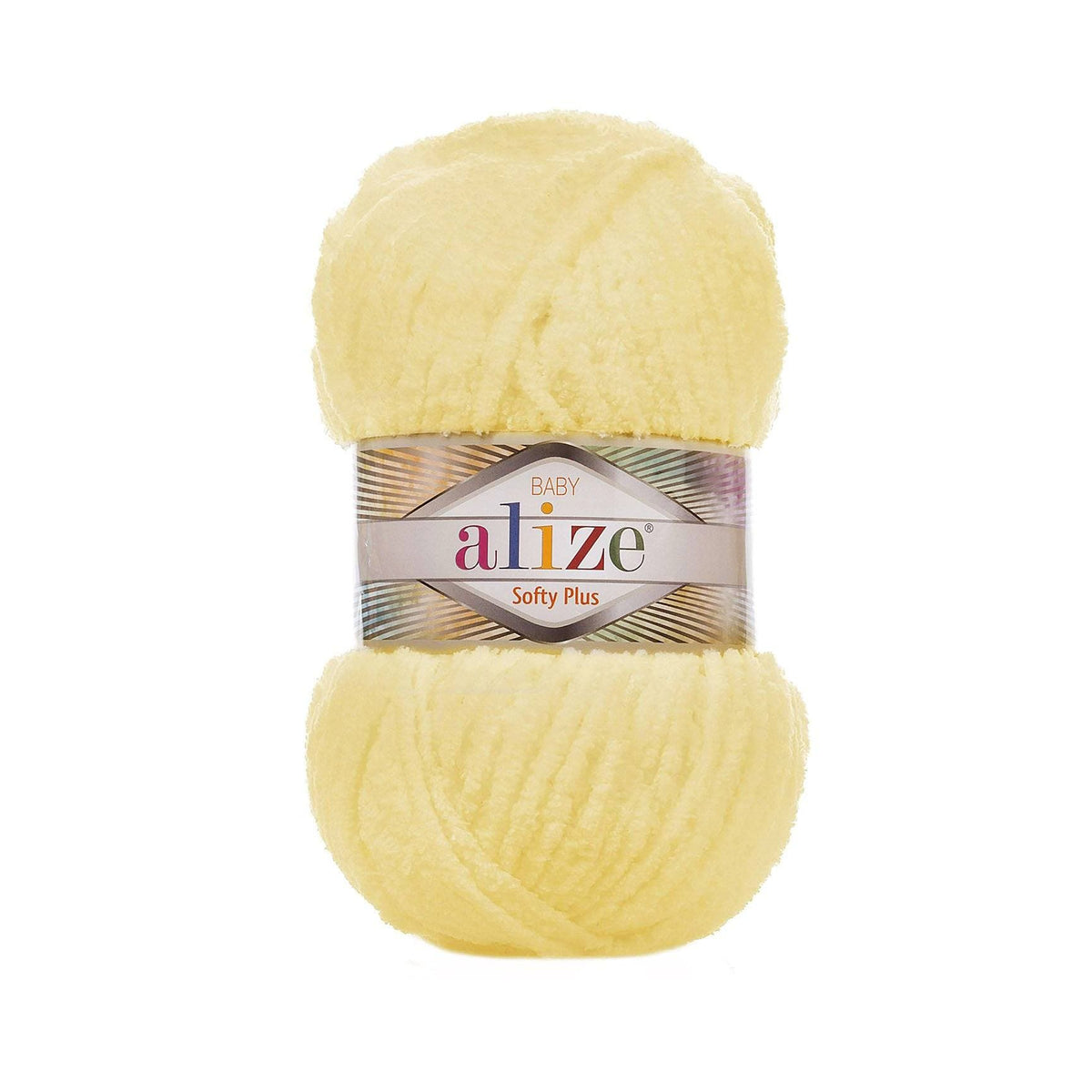 Alize Softy Plus 13 Светло-жёлтый – толстая плюшевая пряжа