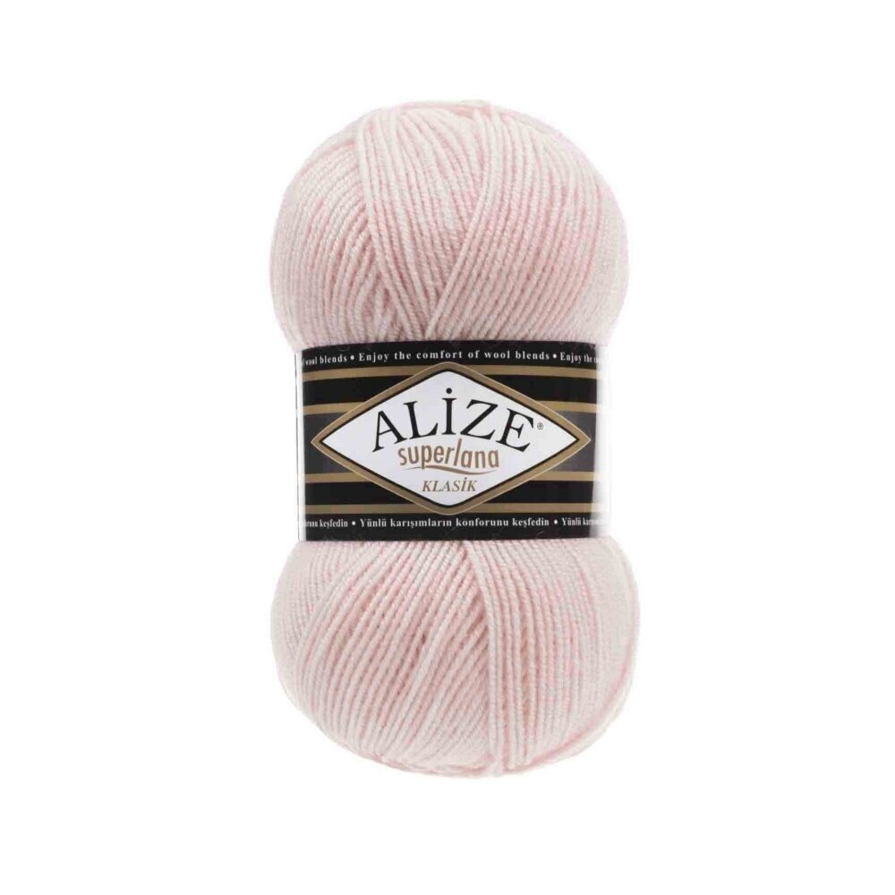 Alize Superlana Klasik 271 Бледно-розовый – пряжа из акрила с шерстью