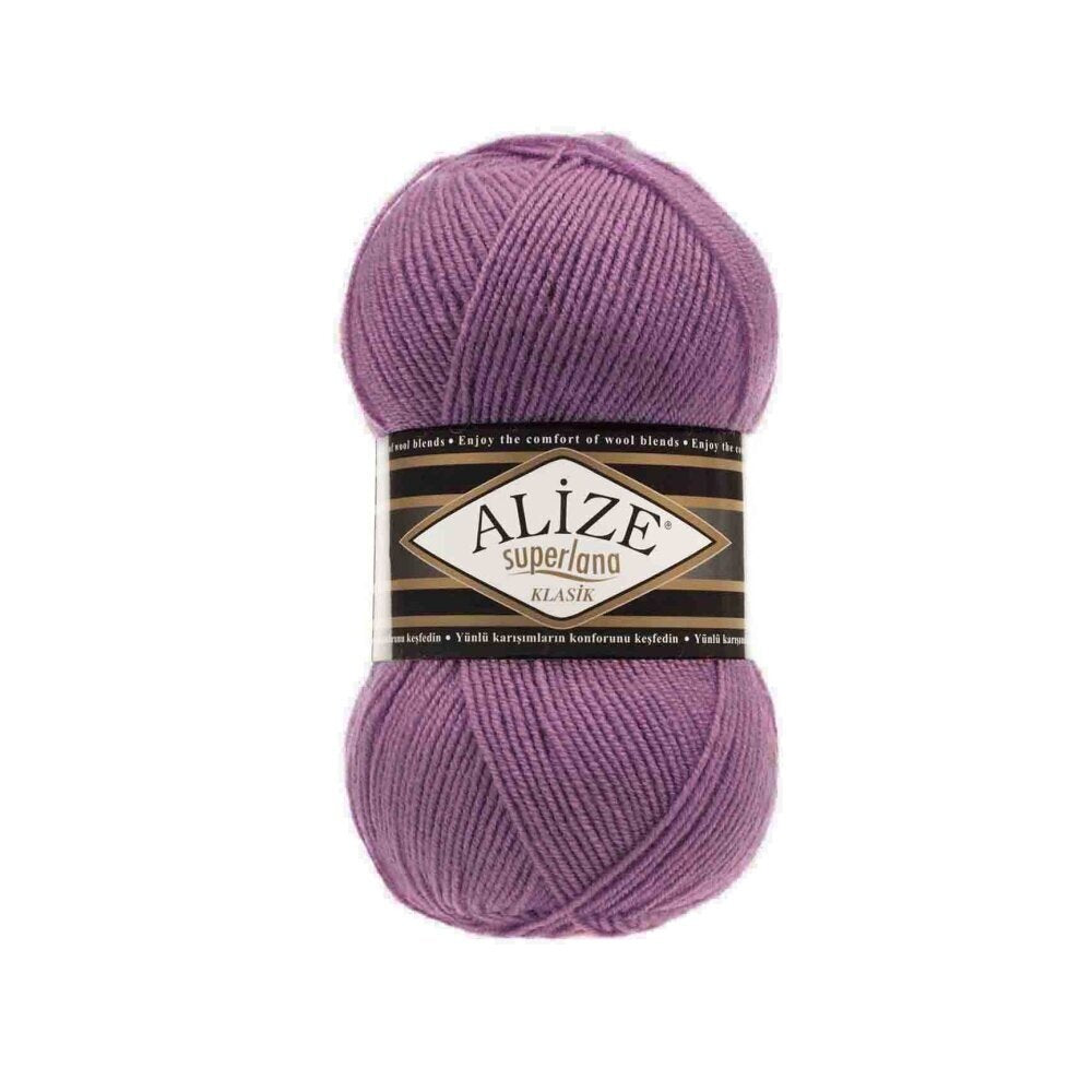 Alize Superlana Klasik 440 Тёмно-розовый – пряжа из акрила с шерстью
