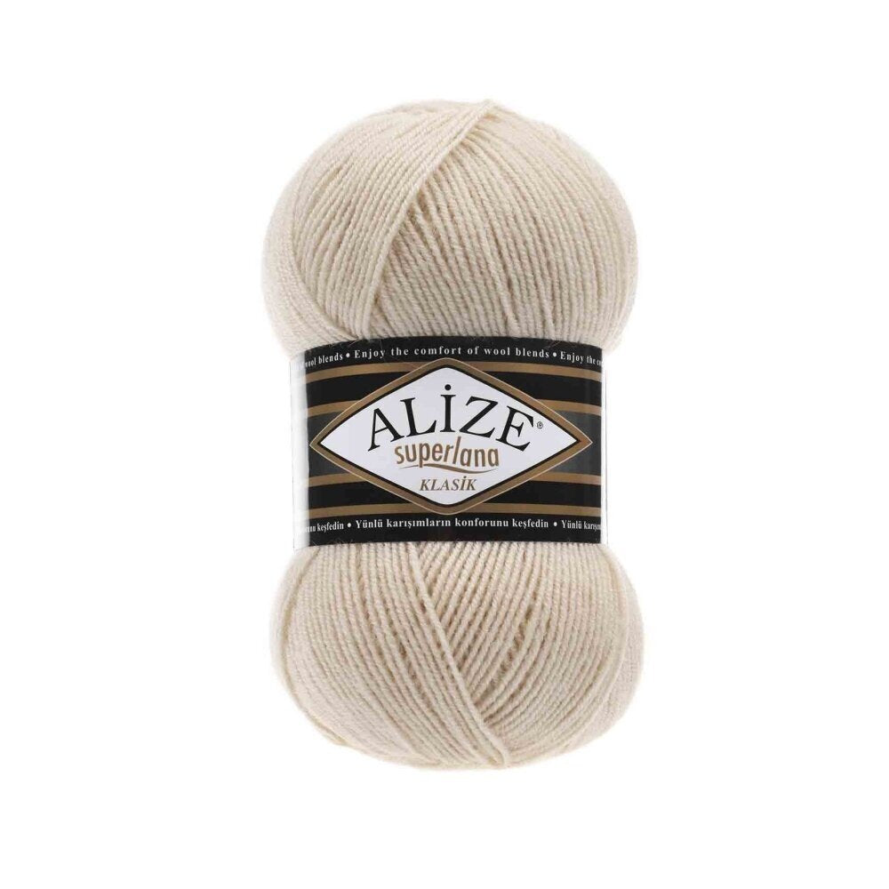 Alize Superlana Klasik 310 Кремовый – пряжа из акрила с шерстью