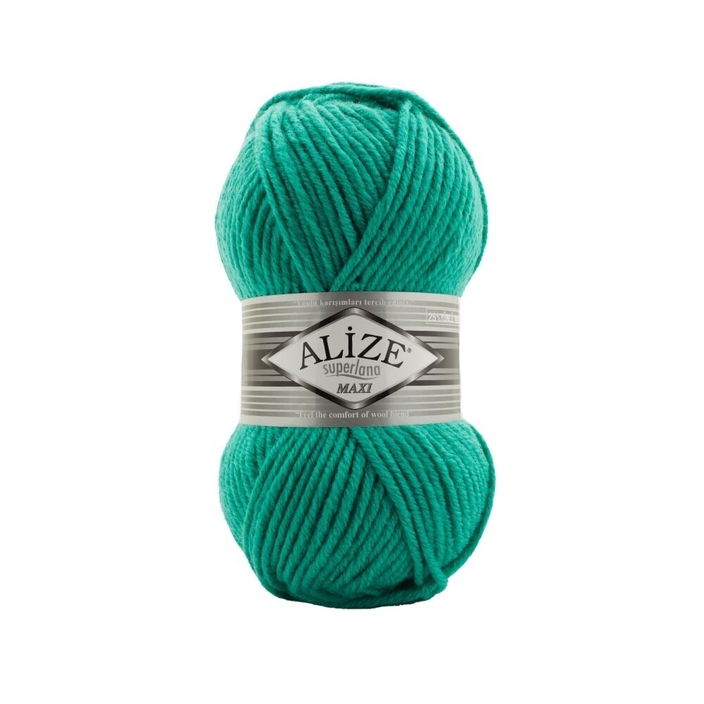 Alize Superlana Maxi 642 Emerald – chunky wool acrylic yarn