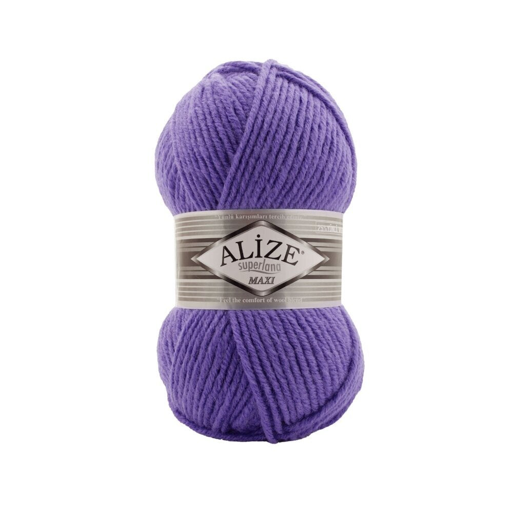 Alize Superlana Maxi 851 Violet – chunky wool acrylic yarn