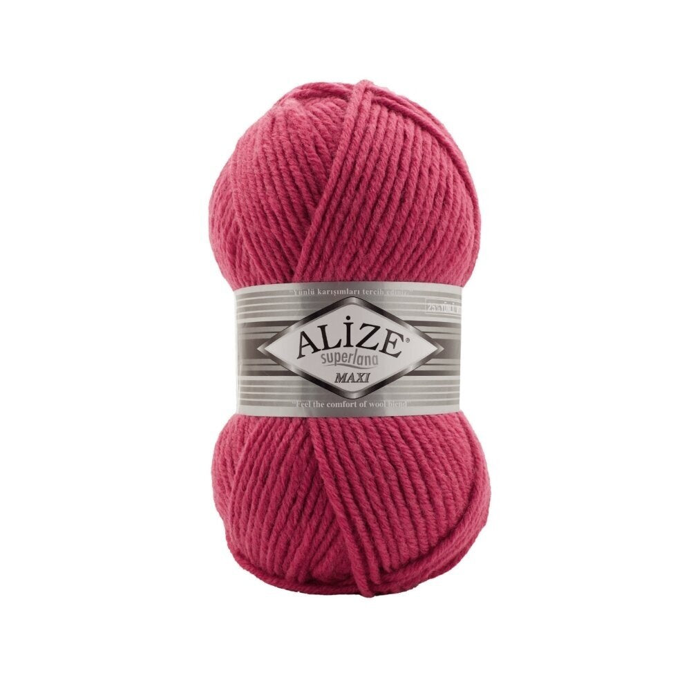 Alize Superlana Maxi 798 Raspberry – chunky wool acrylic yarn