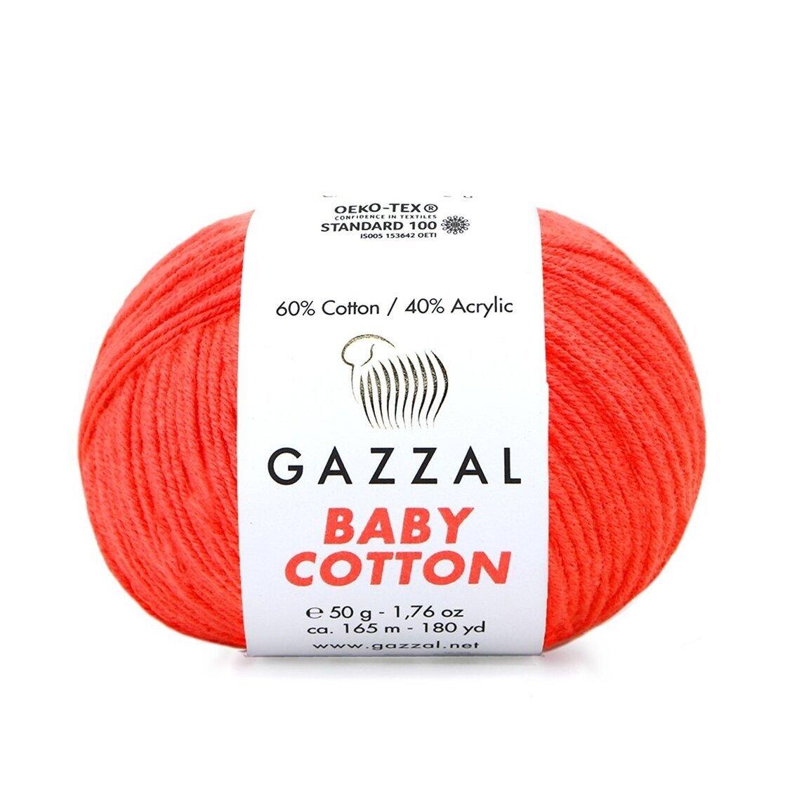 Gazzal Baby Cotton 3459 Corallo – filato baby in cotone e acrilico