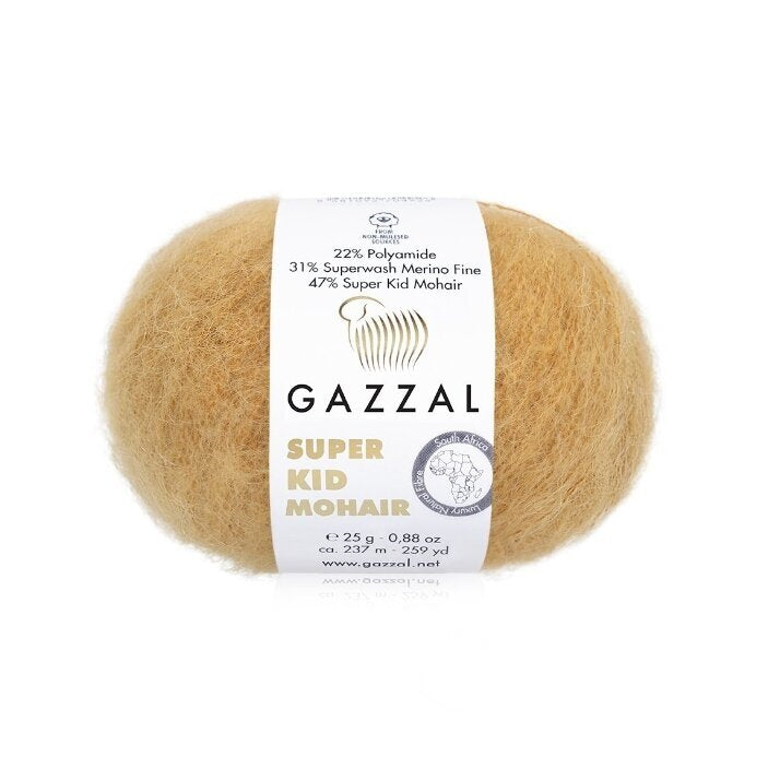 Gazzal Super Kid Mohair 64423 Garstyčių – moherio siūlai su merino