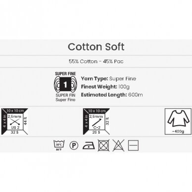 YarnArt  Cotton Soft, 100g., 600m. 1